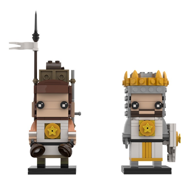 GOBRICKS MOC S0092 Monty Python and the Holy Grail – King Arthur and Patsy - YWOBB