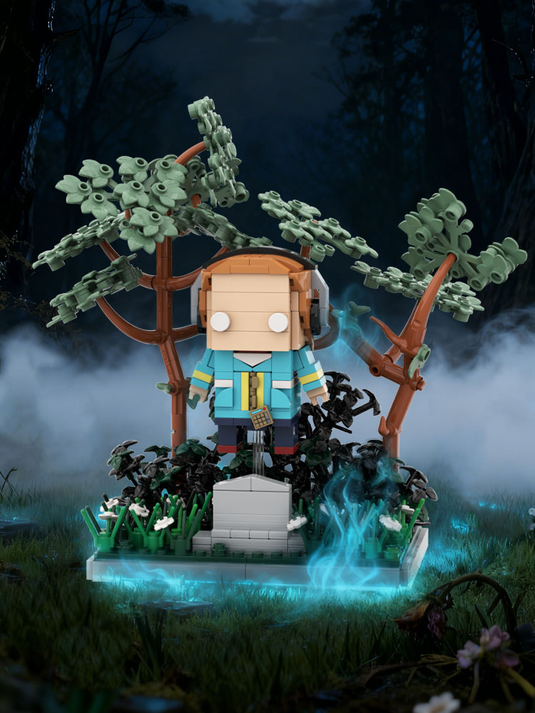 GOBRICKS MOC S0114 Stranger Things – Max at the Cemetery - YWOBB