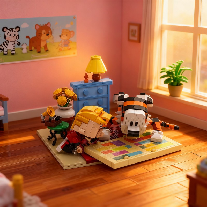 GOBRICKS MOC S0088Y01 Calvin and Hobbes - YWOBB