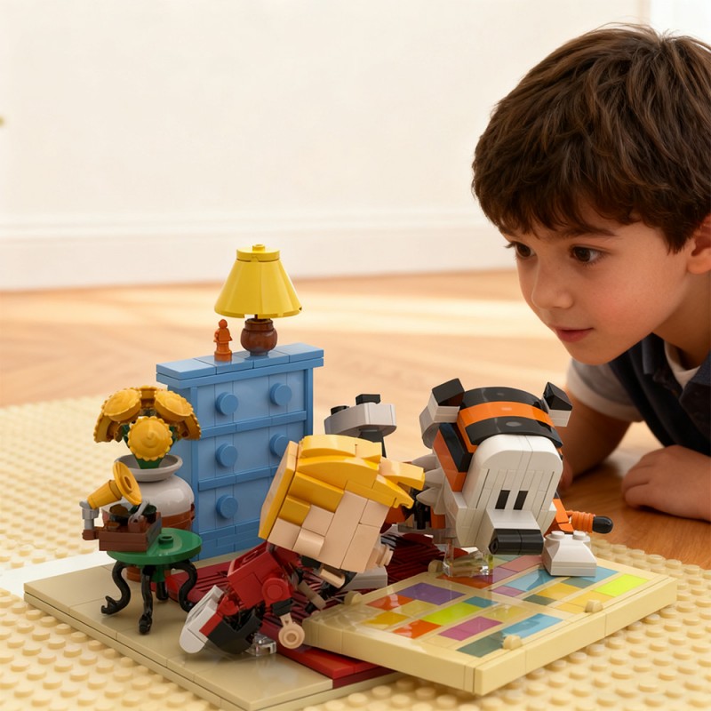 GOBRICKS MOC S0088Y01 Calvin and Hobbes - YWOBB