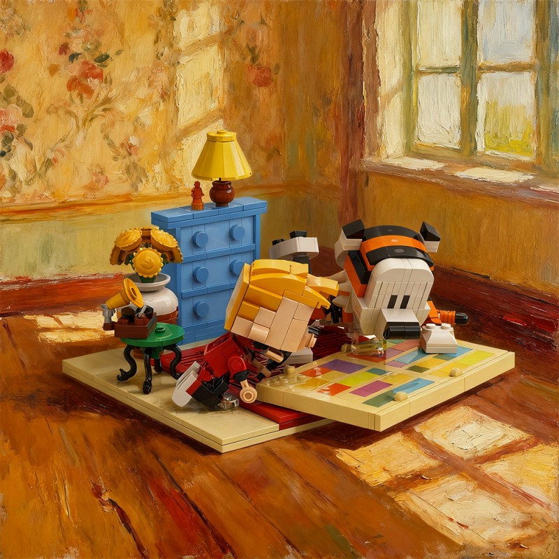 GOBRICKS MOC S0088Y01 Calvin and Hobbes - YWOBB