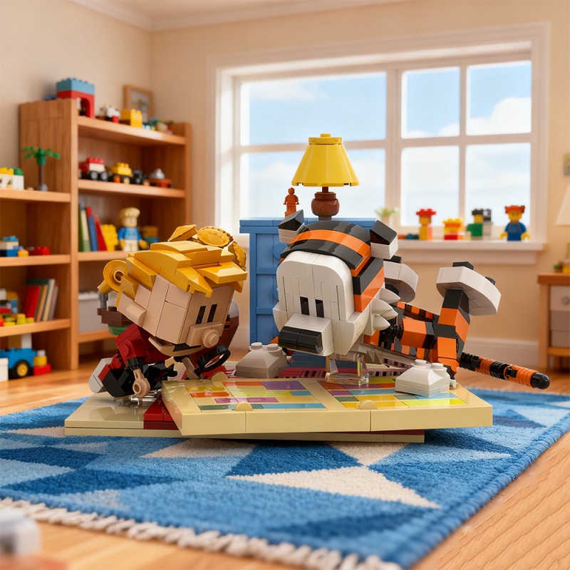GOBRICKS MOC S0088Y01 Calvin and Hobbes - YWOBB