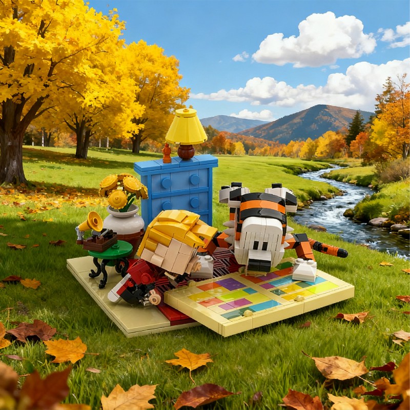 GOBRICKS MOC S0088Y01 Calvin and Hobbes - YWOBB