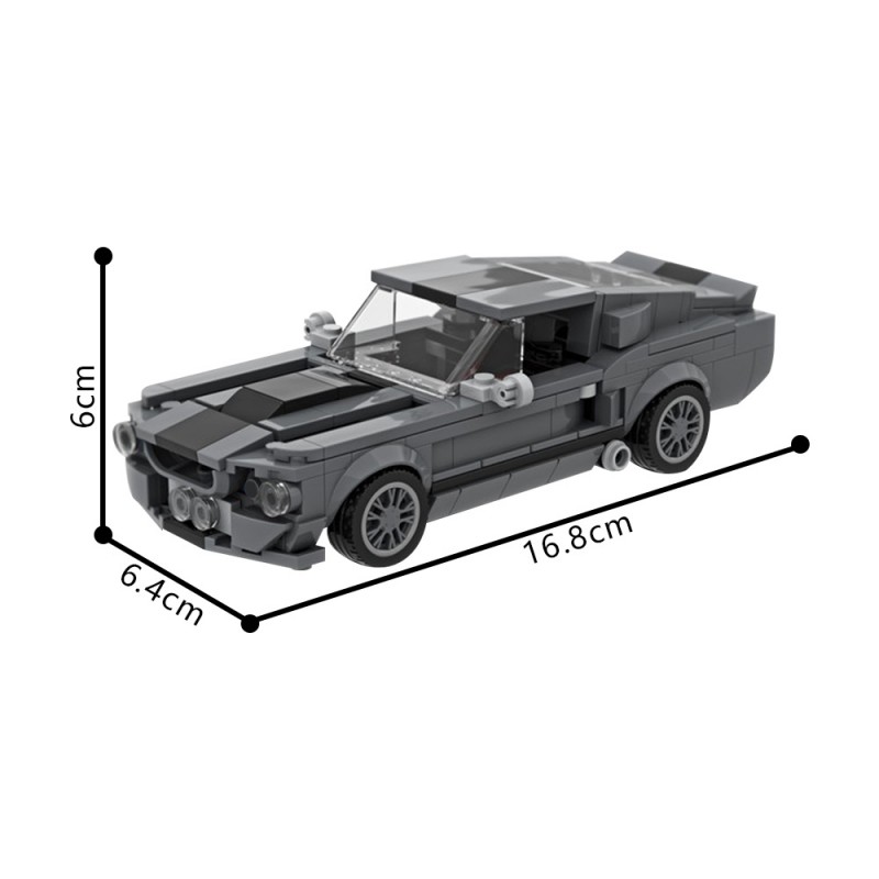 GOBRICKS MOC 57356 Eleanor - Ford Mustang Shelby GT500 - YWOBB