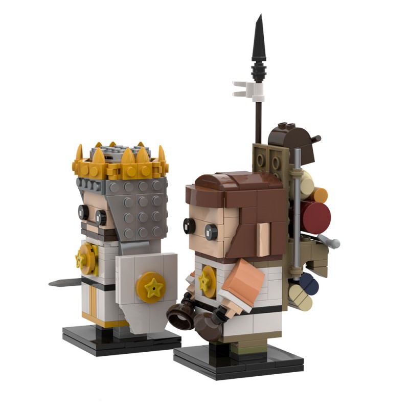 GOBRICKS MOC S0092 Monty Python and the Holy Grail – King Arthur and Patsy - YWOBB