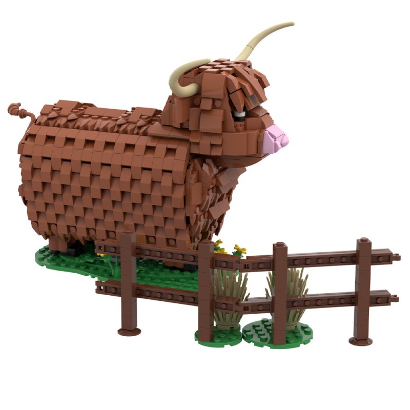 GOBRICKS MOC S0125 Large Highland Cow - YWOBB