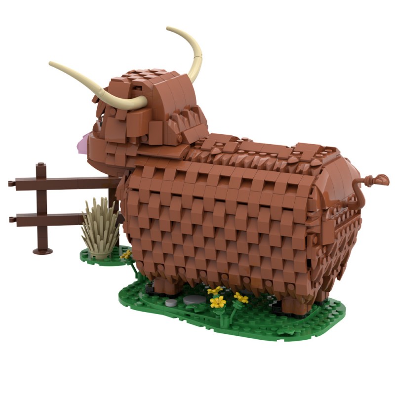 GOBRICKS MOC S0125 Large Highland Cow - YWOBB