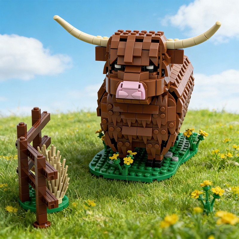 GOBRICKS MOC S0125 Large Highland Cow - YWOBB