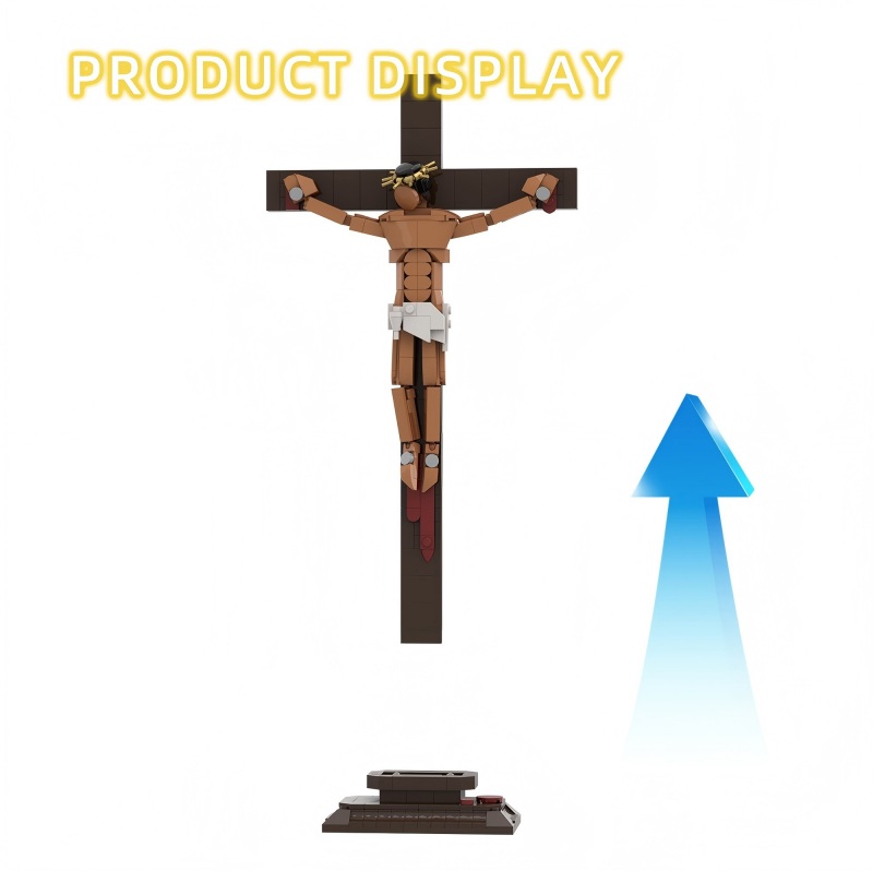 GOBRICKS MOC S0118 Jesus Crucified on the Cross Statue - YWOBB
