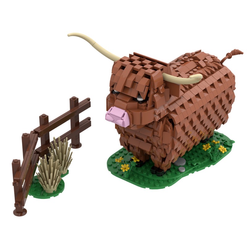 GOBRICKS MOC S0125 Large Highland Cow - YWOBB