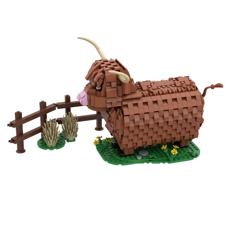GOBRICKS MOC S0125 Large Highland Cow - YWOBB