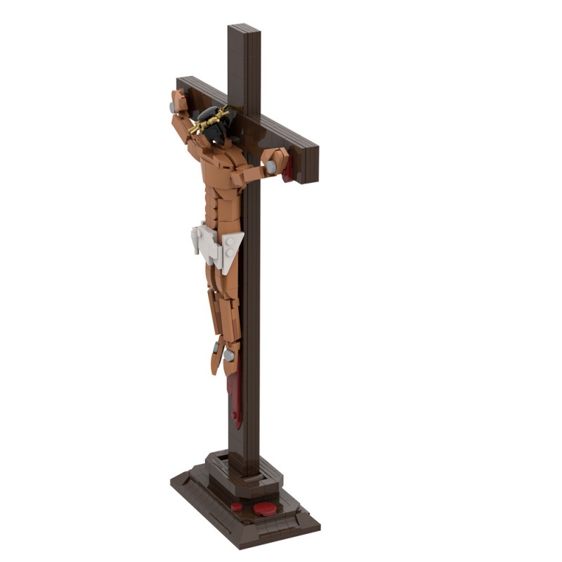 GOBRICKS MOC S0118 Jesus Crucified on the Cross Statue - YWOBB