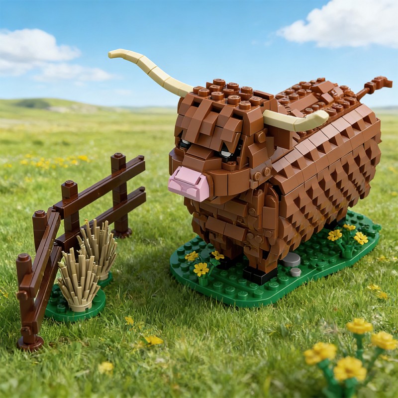 GOBRICKS MOC S0125 Large Highland Cow - YWOBB