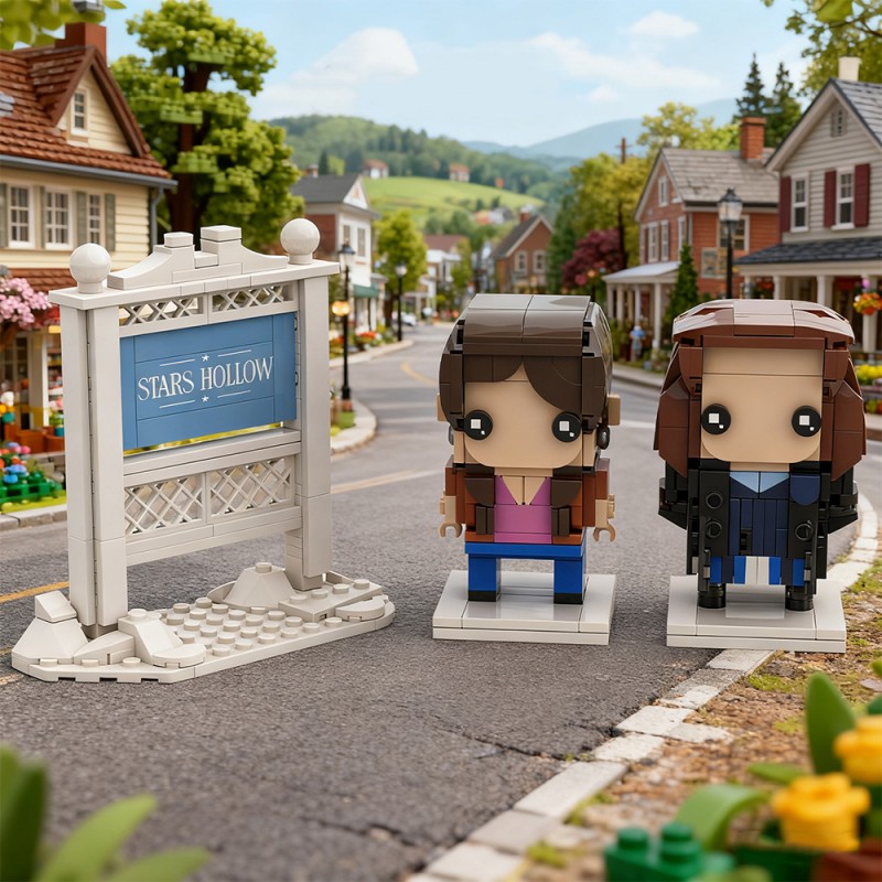 GOBRICKS MOC S0123 Gilmore Girls—Lorelai and Rory - YWOBB