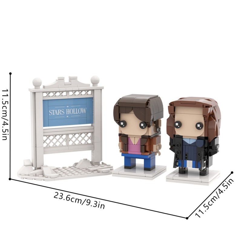 GOBRICKS MOC S0123 Gilmore Girls—Lorelai and Rory - YWOBB