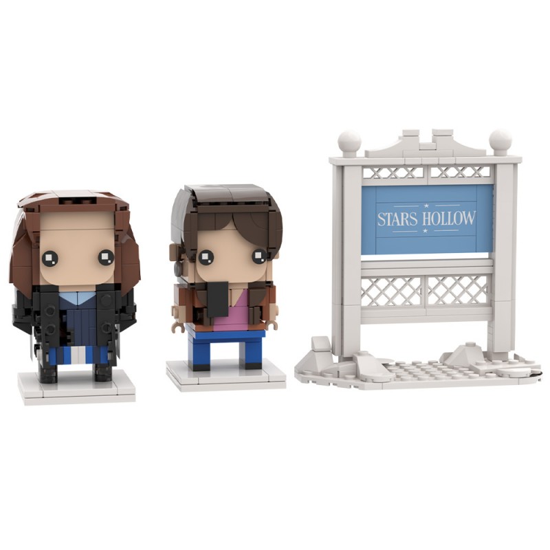 GOBRICKS MOC S0123 Gilmore Girls—Lorelai and Rory - YWOBB