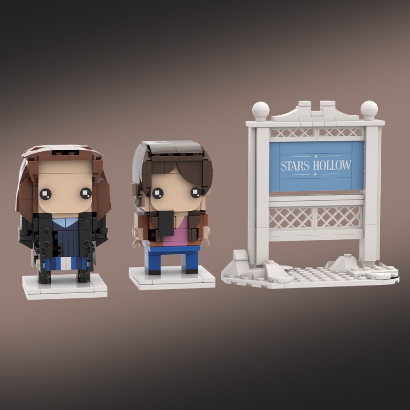 GOBRICKS MOC S0123 Gilmore Girls—Lorelai and Rory - YWOBB
