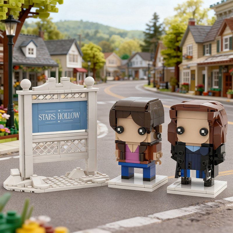 GOBRICKS MOC S0123 Gilmore Girls—Lorelai and Rory - YWOBB