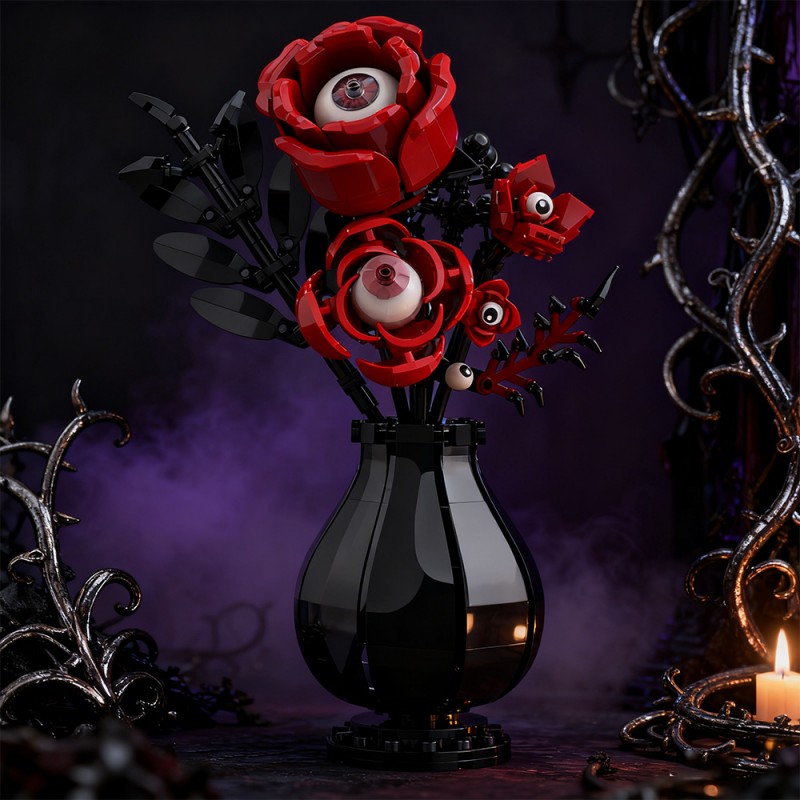 GOBRICKS MOC S0116 Gothic eye flower - YWOBB