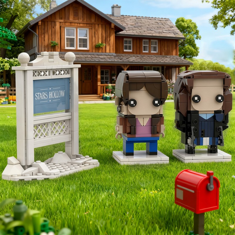 GOBRICKS MOC S0123 Gilmore Girls—Lorelai and Rory - YWOBB