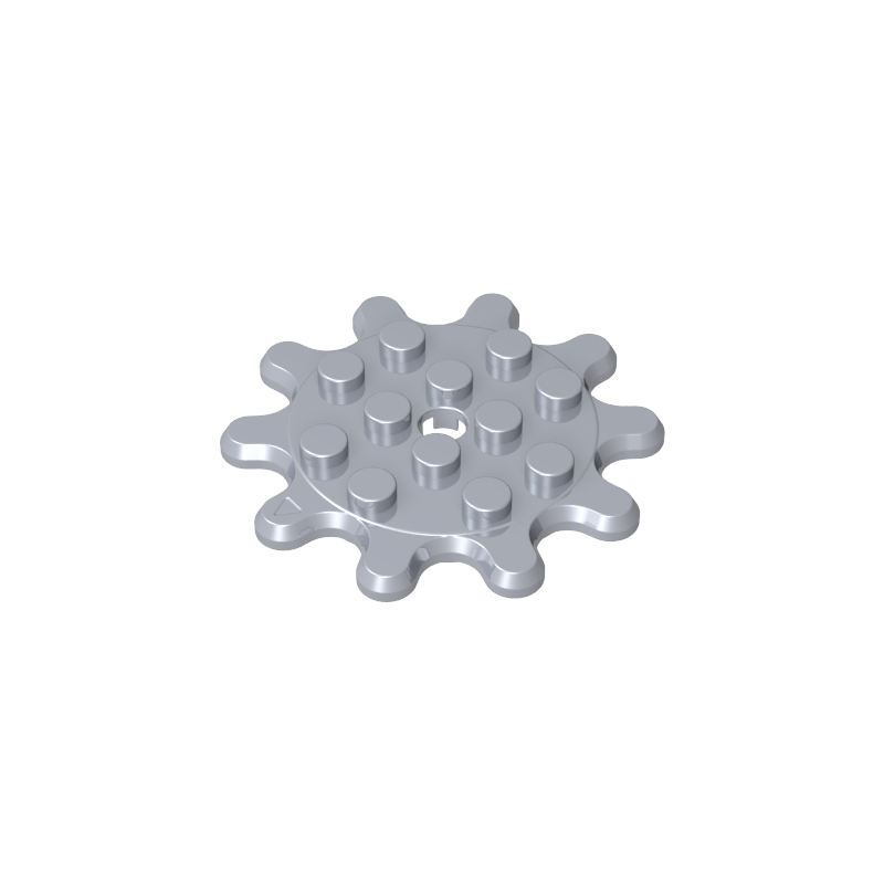 GOBRICKS GDS-90081 Plate Round 4 x 4 Gear 10 Tooth - YWOBB