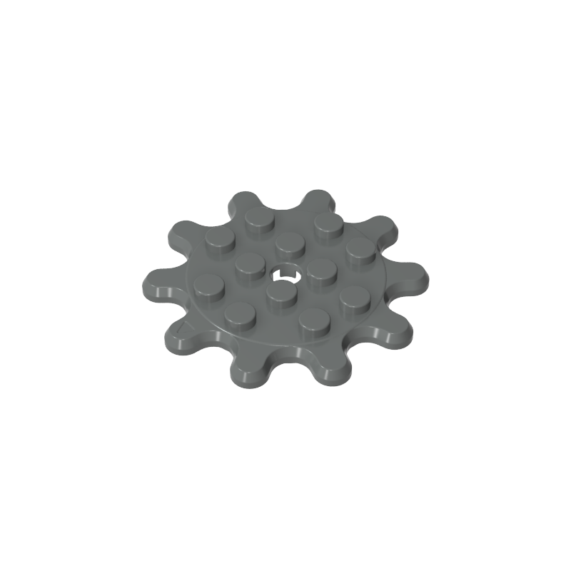 GOBRICKS GDS-90081 Plate Round 4 x 4 Gear 10 Tooth - YWOBB