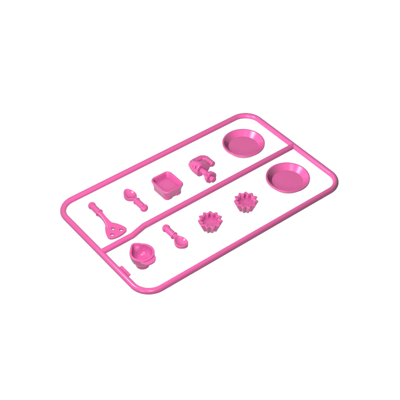 GOBRICKS GDS-90096 kitchenware plate - YWOBB