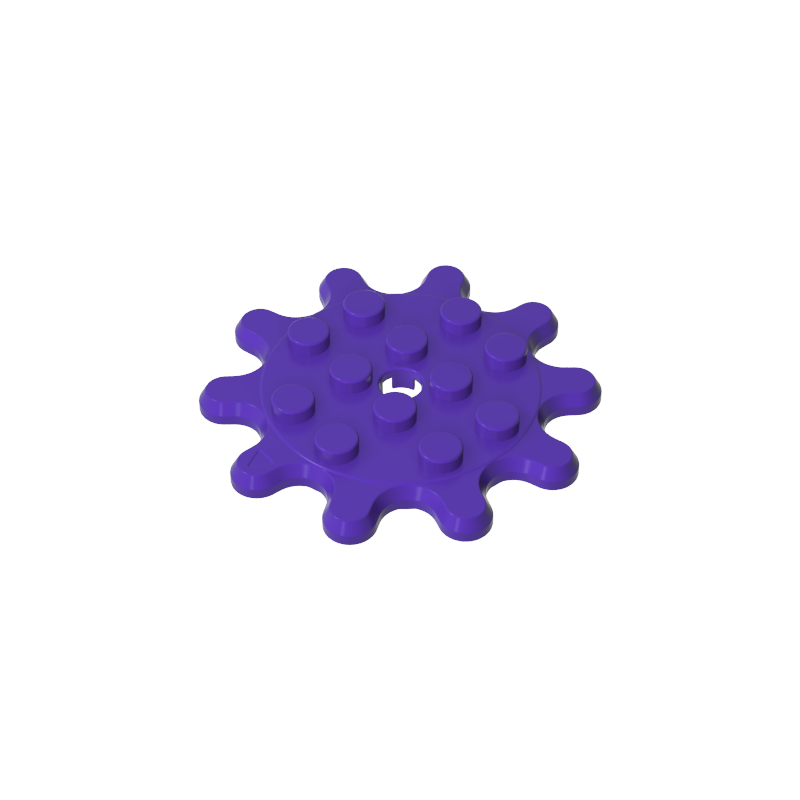 GOBRICKS GDS-90081 Plate Round 4 x 4 Gear 10 Tooth - YWOBB