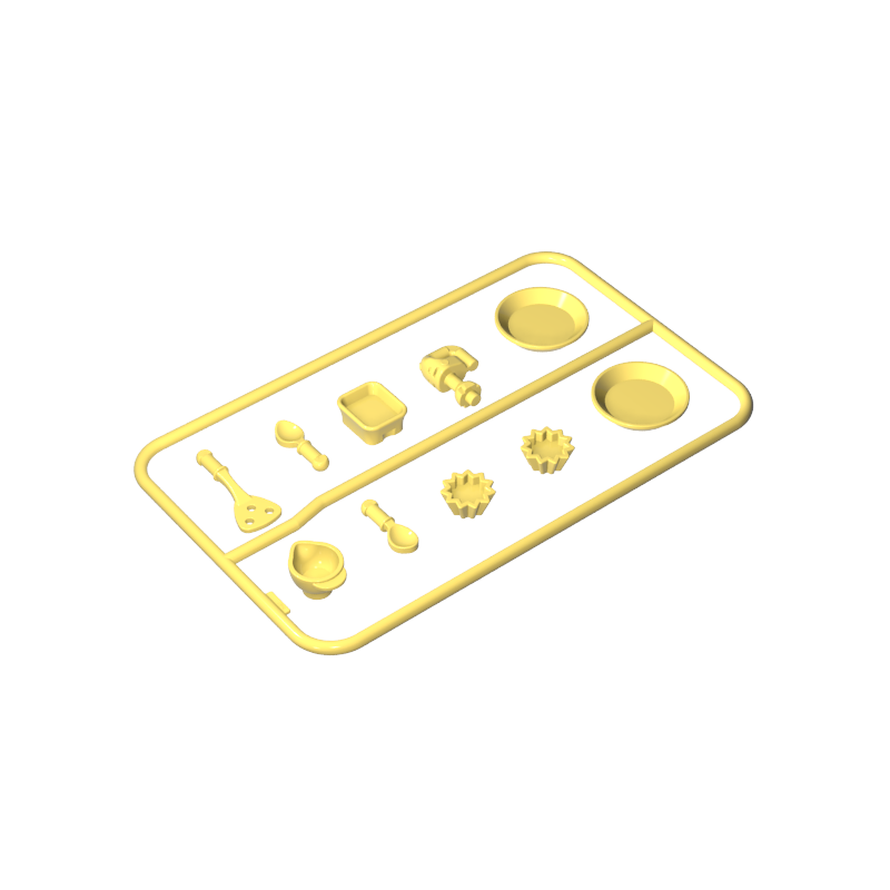 GOBRICKS GDS-90096 kitchenware plate - YWOBB