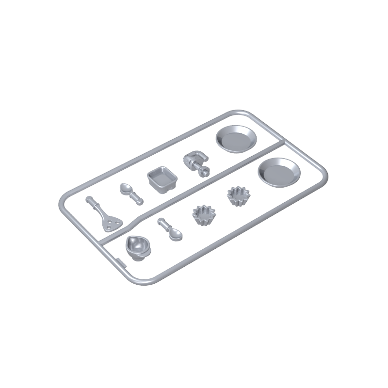 GOBRICKS GDS-90096 kitchenware plate - YWOBB