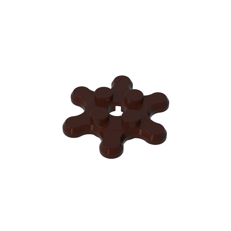 GOBRICKS GDS-90034 Round 2 x 2 with 6 Gear Teeth / Flower Petals - YWOBB