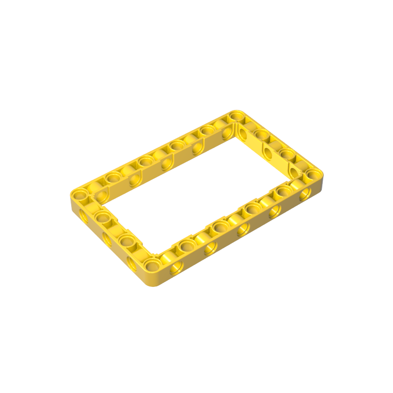 GOBRICKS GDS-1538 Technic Liftarm, Modified Frame Thick 7 x 11 Open Center - YWOBB