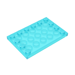 GOBRICKS GDS-757  Modified 4 x 6 with Studs on Edges - YWOBB