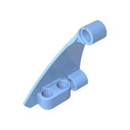 GOBRICKS GDS-90152 Technic Panel Curved #63 5 x 4 Tapered Left - YWOBB