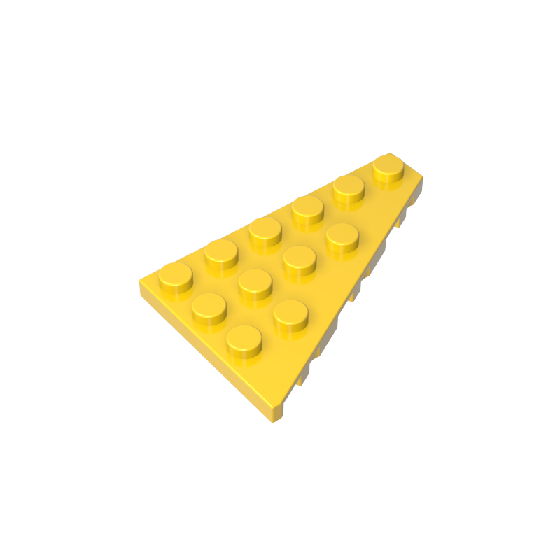 GOBRICKS GDS-90047 Wedge Plate 6 x 4 Right - YWOBB