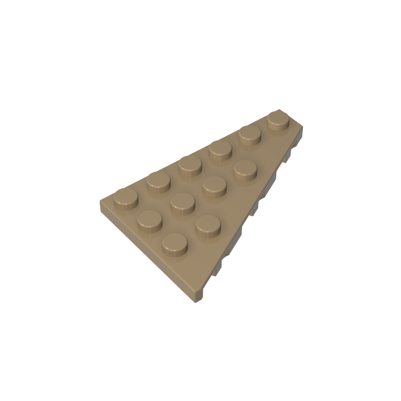 GOBRICKS GDS-90047 Wedge Plate 6 x 4 Right - YWOBB