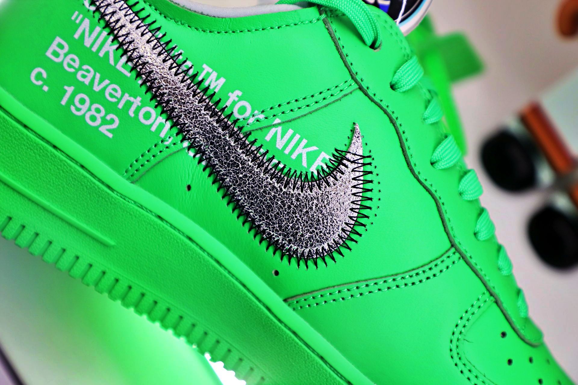 OFF WHITE NIKE AIR FORCE 1 LOW GREEN