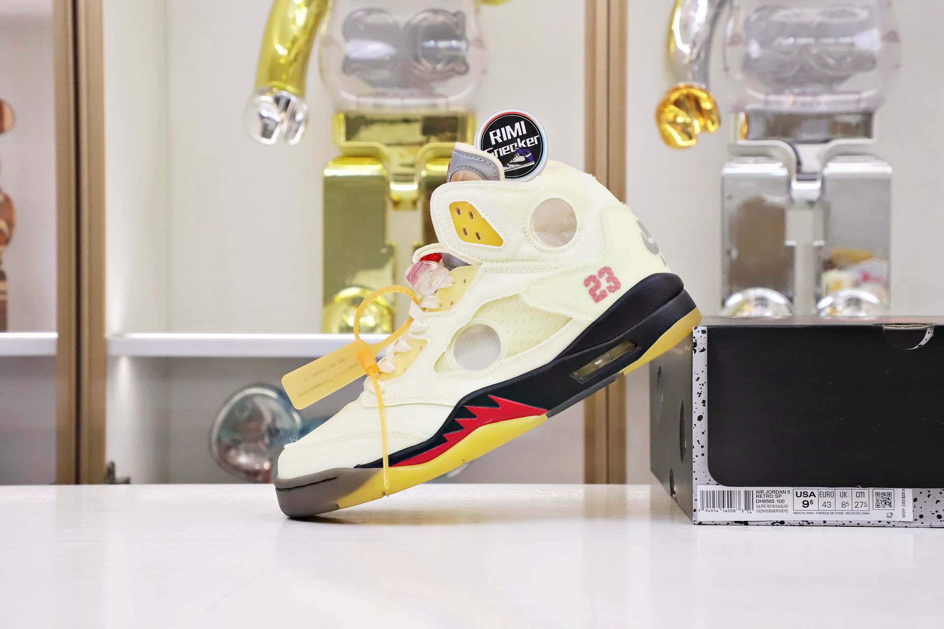 AIR JORDAN OFF-WHITE X AIR JORDAN 5 RETRO SP PS 'SAIL'