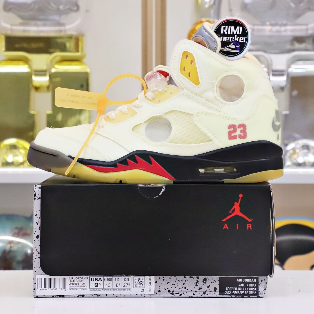 AIR JORDAN OFF-WHITE X AIR JORDAN 5 RETRO SP PS 'SAIL'