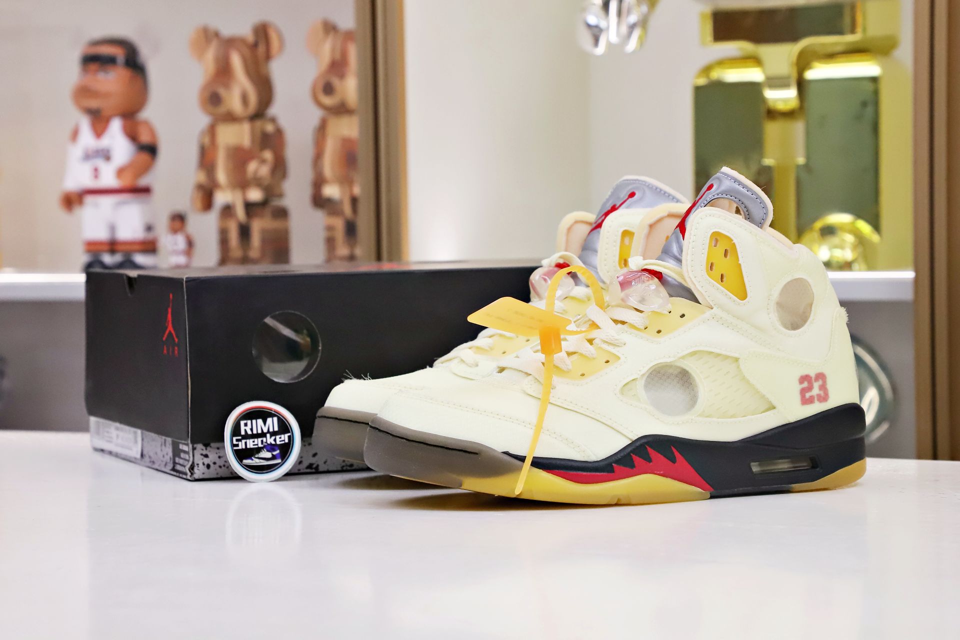AIR JORDAN OFF-WHITE X AIR JORDAN 5 RETRO SP PS 'SAIL'