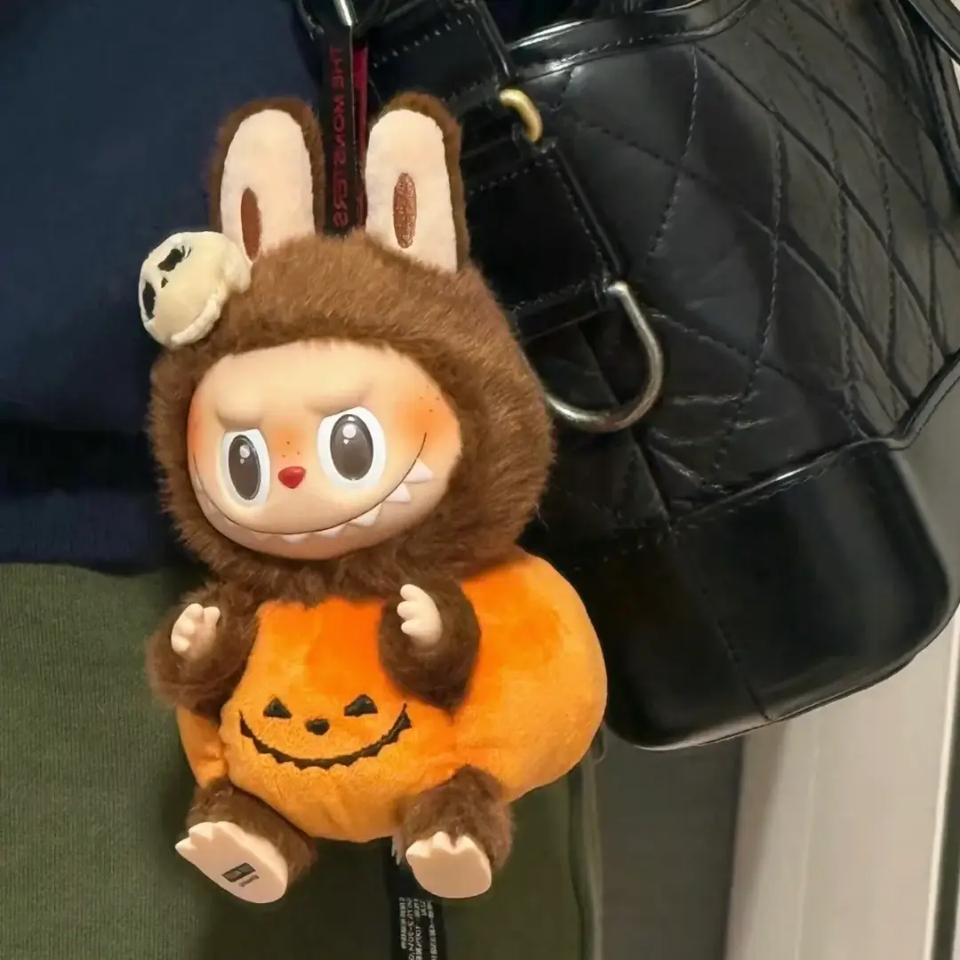 LABUBU Happy Halloween Party Series-Sitting Pumpkin Vinyl Plush Pendant
