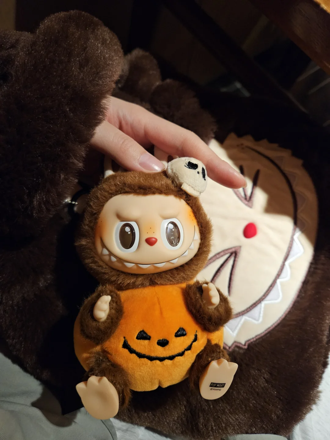 LABUBU Happy Halloween Party Series-Sitting Pumpkin Vinyl Plush Pendant