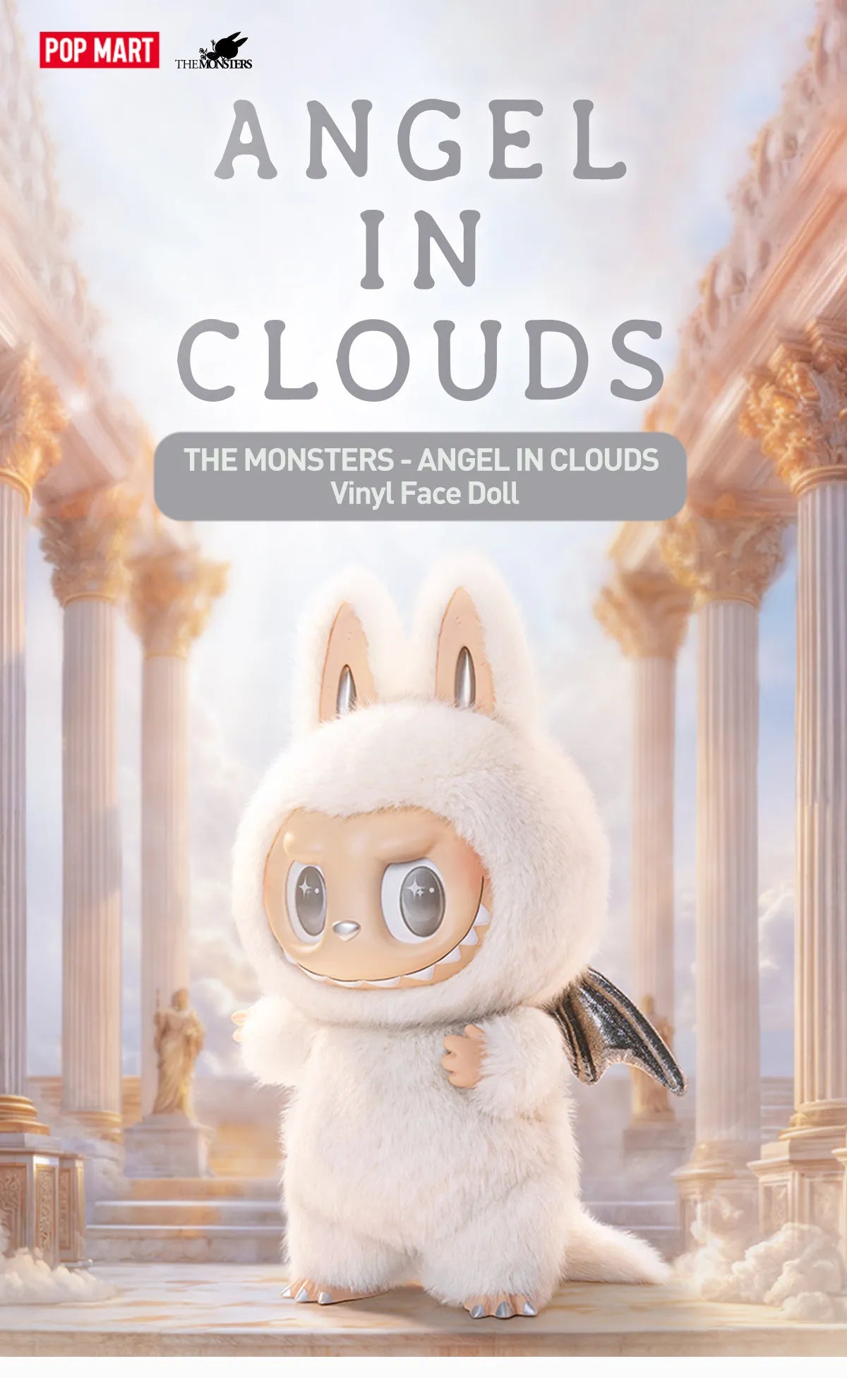 ZIMOMO THE MONSTERS V2 - ANGEL IN CLOUDS Vinyl Face Doll (38CM)