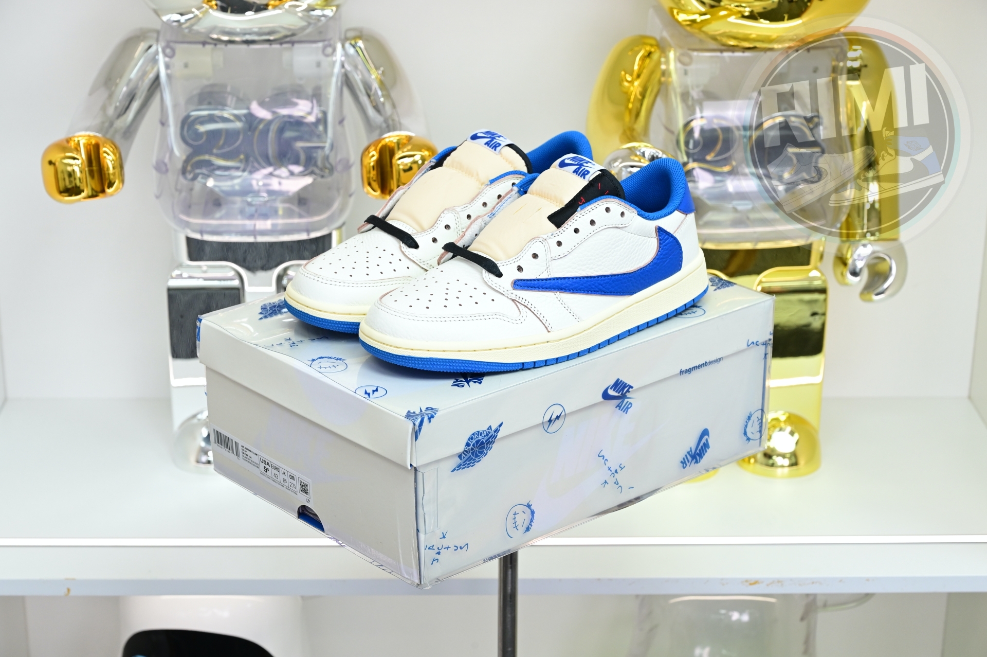 Travis Scott x Jordan 1 Retro Low OG SP Fragment Sail Military Blue