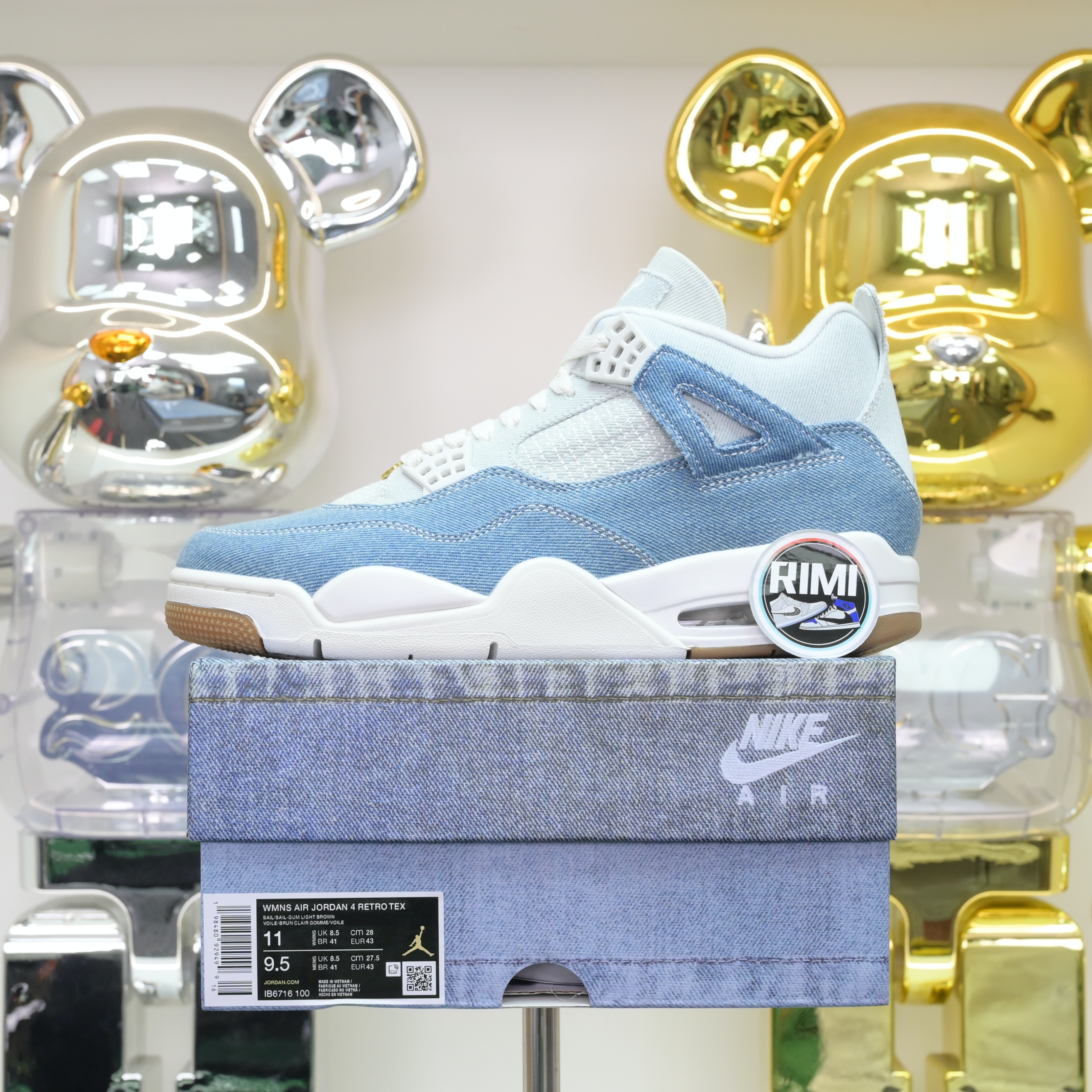 Air Jordan 4 Denim“Worn Blue” IB6716-100