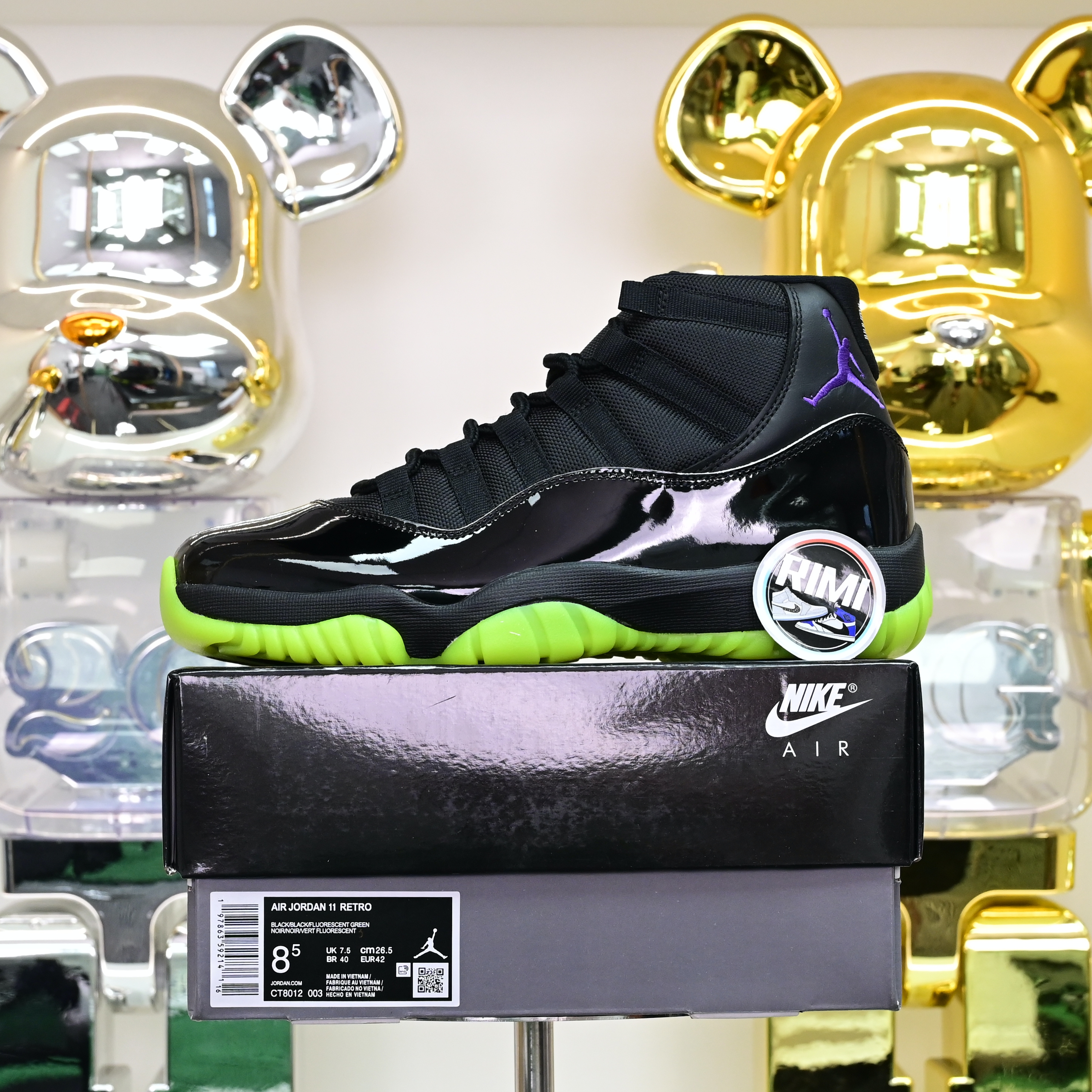 Air Jordan 11 GS Black/Barely Volt   CT8012-003