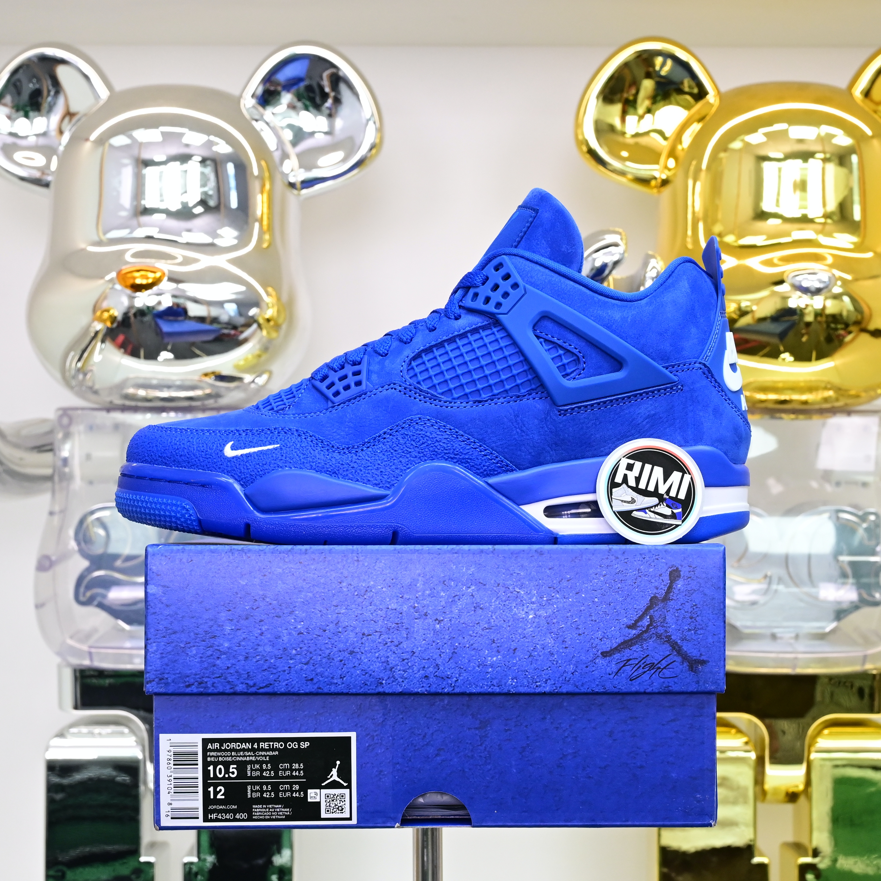 Nigel Sylvester X AIR JORDAN 4 RETRO OG ROYAL BLUE Brick by Brick HF4340-400