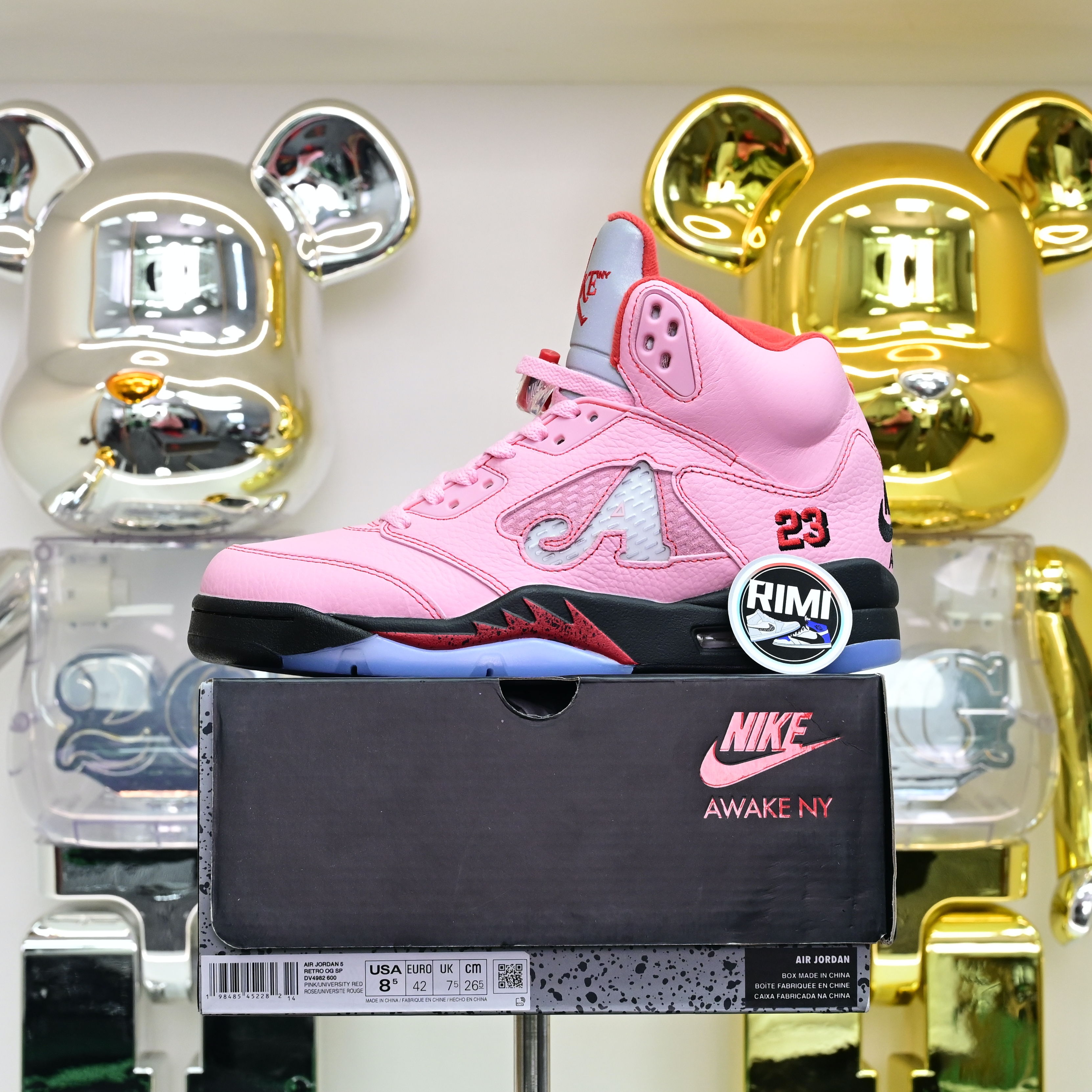 (Men size)Jordan 5 Retro Awake NY Arctic Pink DV4982-600