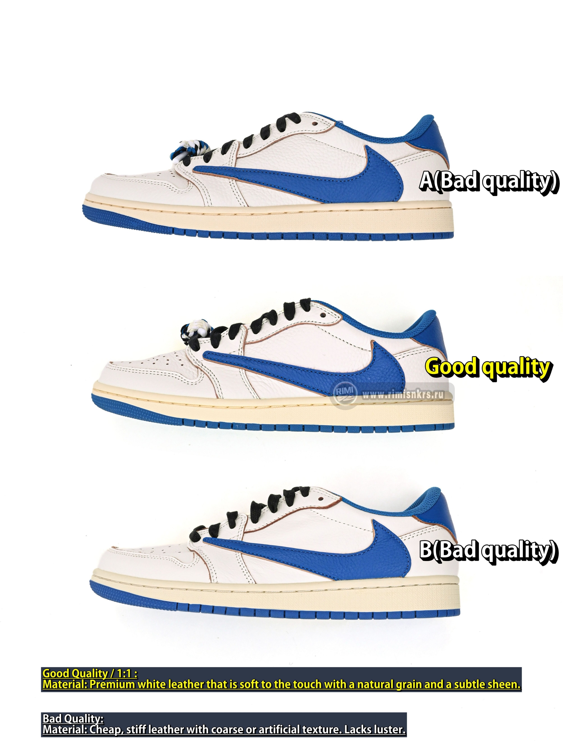Travis Scott x Jordan 1 Retro Low OG SP Fragment Sail Military Blue
