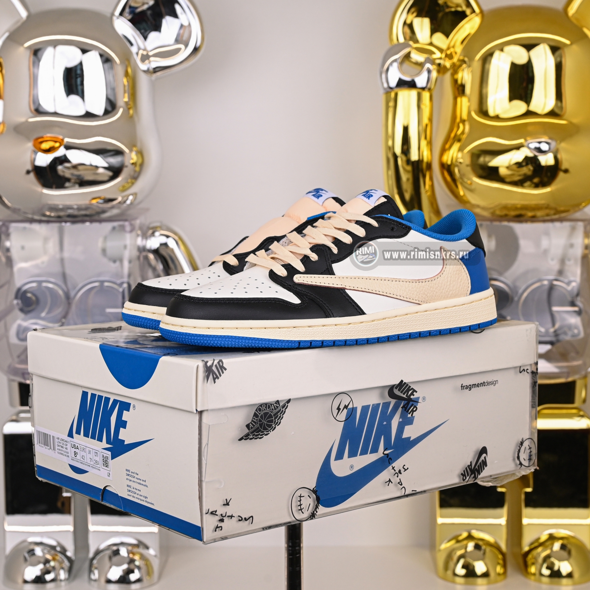 FRAGMENT DESIGN X TRAVIS SCOTT X AIR JORDAN 1 LOW DM7866-140